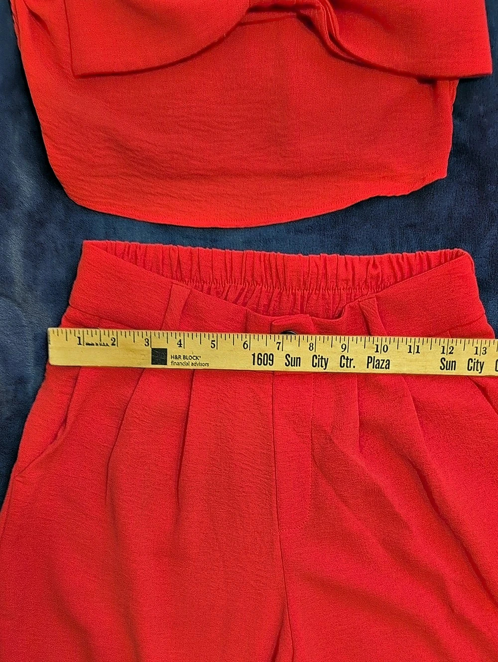 monteau los angeles Red Wide Leg Set Size Small - Picture 6 of 11